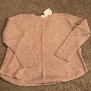 Pink knit sweater